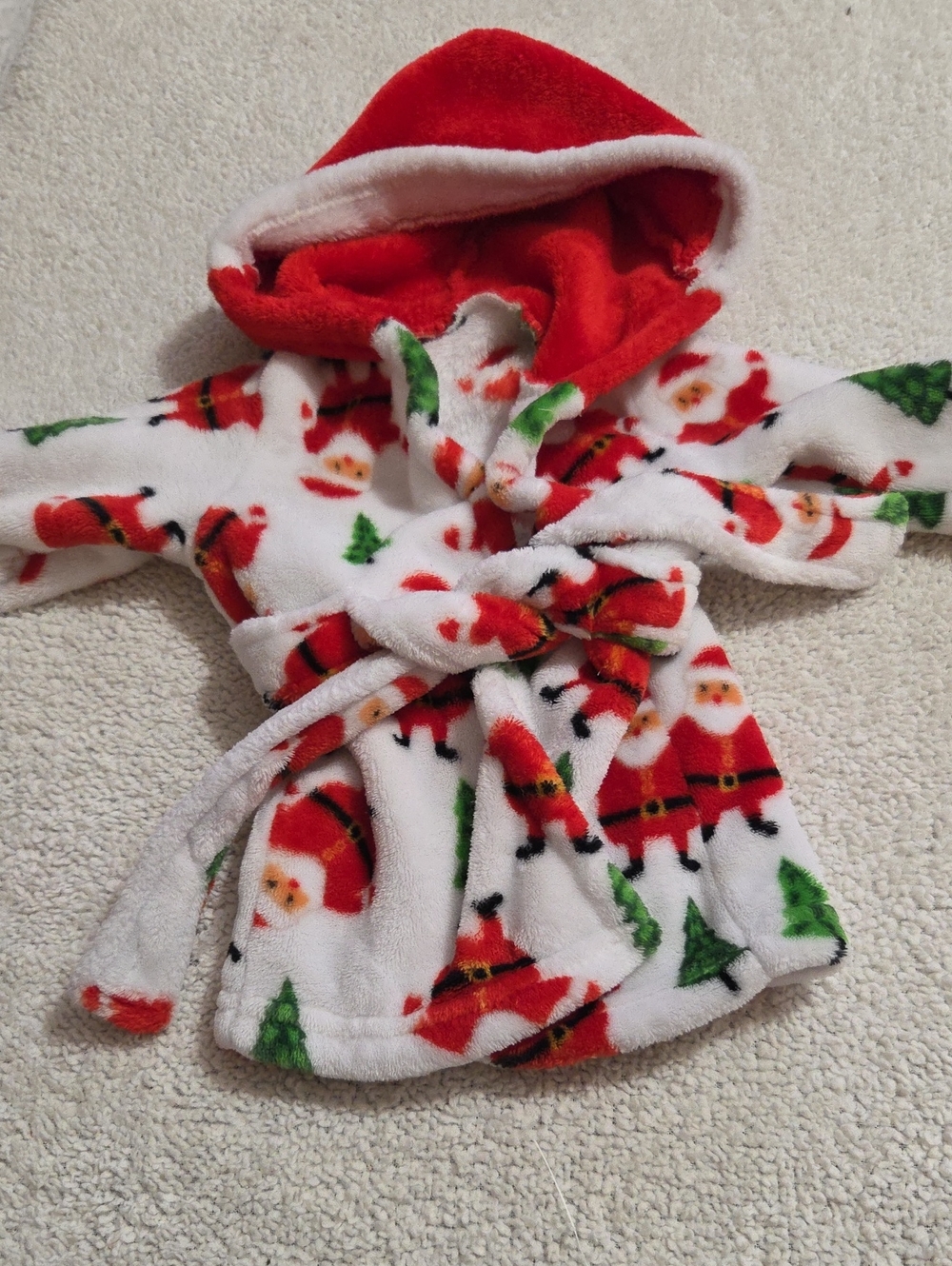 CHRISTMAS SANTA CLAUS HOODED BATHROBE
